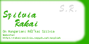 szilvia rakai business card